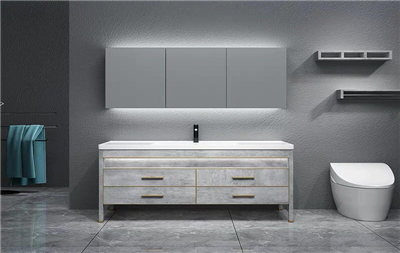 水泥灰、木纹系列浴室柜面板装饰板案例
